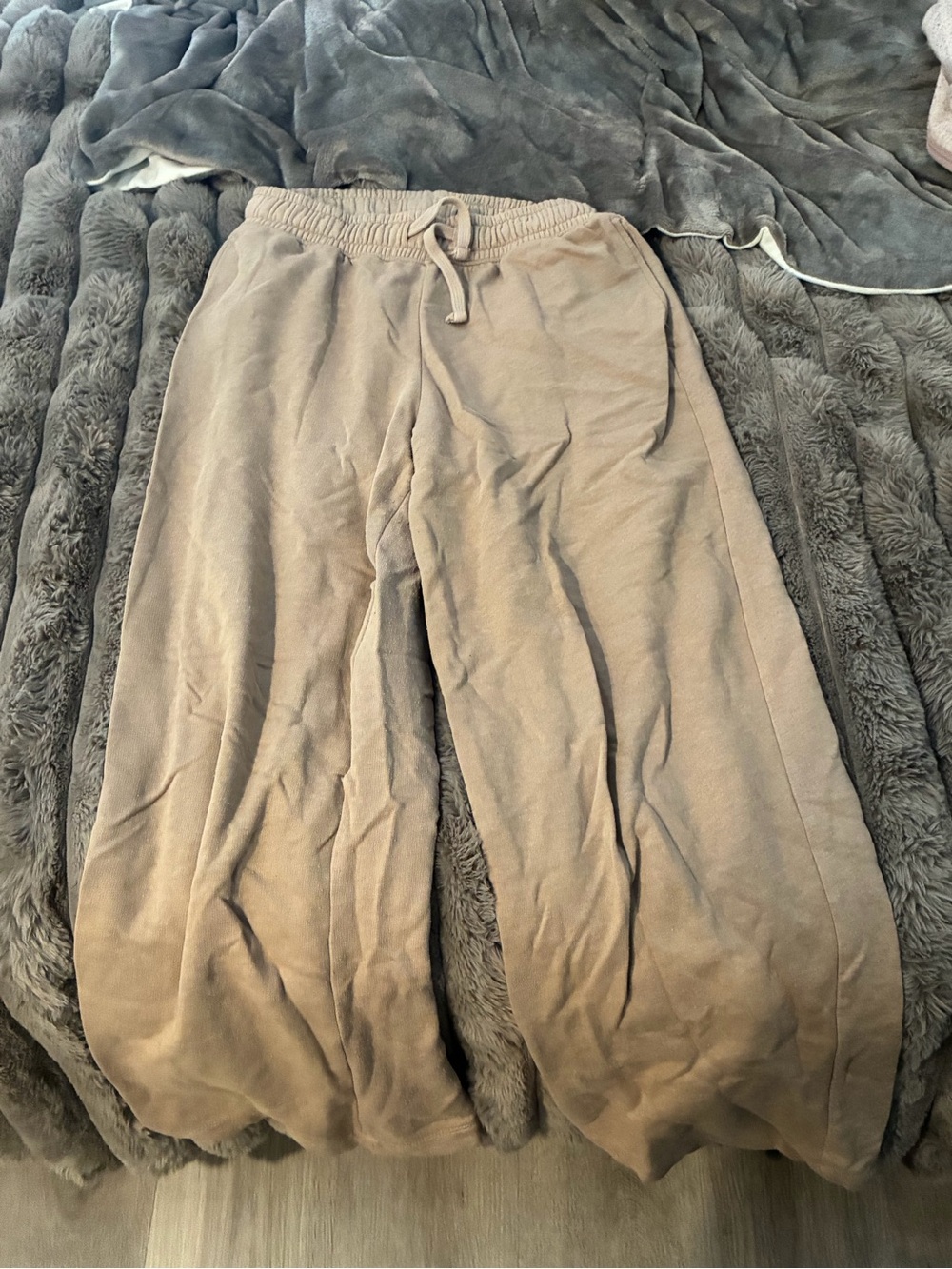Kohl's Neutral Drawstring Wide-Leg Lounge Pants